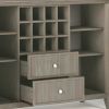 Bedford - Sideboard Buffet and Wine Rack - Distressed Grey