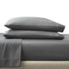 4-Piece 100% Cotton 400 Thread Count Grey Performance Sheet Set, King