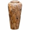 Decoration Vase 15.7x31.5" Solid Teak Wood