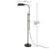 51.5'/72' Modern Adjustable Oil-Rubbed Bronze Pharmacy Floor Lamp with Shade