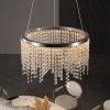 15.7-inch Fancy hanging ceiling lamps luxury modern pendant light crystal chandelier