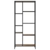 Book Shelf Dark brown and black Engineered wood and steel