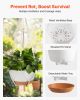 VEVOR Hanging Planters, 10 Inch Self-Watering Hanging Planter, 2 Pack Flower Pots with Drainage Hole & 2 Kinds of Plant Hangers, Plastic Basket Pots