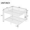 Metal Queen over Queen Bunk Bed for Teens and Adults,Space-Saving/Noise Reduced/No Box Spring Needed,White