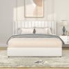 Same as B083119691 Anda Queen Size Ivory Boucle Upholstered Platform Bed with Patented 4 Drawers Storage, Tufted Headboard