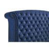 Chantel Pacific Blue Upholstered Wingback Eastern King Bed
