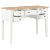 Writing Desk White and Brown MDF and Pinewood Standard