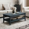 Farmhouse Coffee Table Rustic Cocktail Center Table with Thickened Tabletop