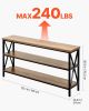 VEVOR Narrow Console Sofa Table, 55.1 inches Behind Couch Table, 3-Tier Long Entryway Table and Skinny Hallway Table