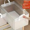 6-Pack Stackable Steel Frame Closet Storage Boxes, Transparent Foldable PVC Organizer, Waterproof & Washable for Clothes, Quilts, Cosmetic