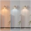 Rechargeable Linen and Rattan Floor Lamp, indoors & outdoor floor lamp for bedroom, livingroom, patio, yard, garden
