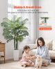 VEVOR Artificial Areca Palm Tree 6 ft, Fake Palm Tropical Plants with White Tall Planter, Faux Floor Silk Plant in Pot
