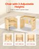 VEVOR Montessori Weaning Table and Chair Set, 3 In 1 Wooden Toddler Table and Chairs with Chalkboard, Adjustable Height Montessori Table for Ages 1-5