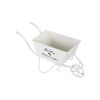 11.5x4x7" White Metal Decorative Disressed Wheelbarrow Planter, Tabletop Decor