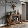 Console Table, 2-Tier Farmhouse Sofa Entryway Table with Storagew