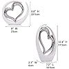 White and Silver Home Decor Porcelain Heart Decor - for Living Room Entryway Coffee Dining Table Shelves, Wedding