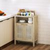Sideboard Buffet Cabinet with Storage, Modern Accent Cabinet with Adjustable Shelf, Coffee Bar Cabinet, Natural