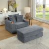 sofa With 2 toss pillows and a ottoman ,Comfy Sofa- Deep Seat Couch for Living Room