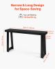 56 in Console Table, Modern Desk Behind the Couch, Wooden Rectangle Entrance Desk, Narrow Long Sofa Table Accent Stand, Ideal for Hallway, Bedroom