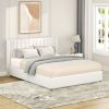 Same as B083119691 Anda Queen Size Ivory Boucle Upholstered Platform Bed with Patented 4 Drawers Storage, Tufted Headboard