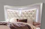 CROSS GLAM CHAMPAGNE KING BED WITH LED