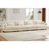 Super Comfort Oversized Modular Velvet Sectional Sofa Couch with Movable Ottoman,Corner Sectional with Bolstered Armrests, Deep Seat Cloud Couch