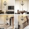 Farmhouse Oval Candle Chandelier Light, Ceiling Light, Pendant Lamp for Living Room, Dining Room, Hallway