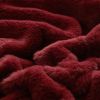 Cozy Faux Fur Super Soft luxury Blanket, Full/Queen, Luscious Merlot