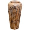 Decoration Vase 15.7x31.5" Solid Teak Wood