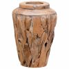 Decoration Vase Natural wood Solid Teak Wood 15.7x23.6 in