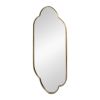 22.4x1x48" Champagne Gold Decorative Wall Mirror with Notched Edges
