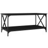 Coffee Table Black Engineered wood 39.4x19.7x17.7 in