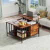 Farmhouse Lift Top Coffee Table with Storage - 31.5" Adjustable Height Living Room Table