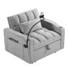 Convertible Sleeper Chair Sofa Bed Adjustable Pull Out Sleeper Chair Bed Multi-Pockets Folding Sofa Bed for Living Room Bedroom Small Space