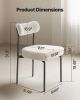 VEVOR Boucle Dining Chairs Set of 4, Mid Century Modern Sherpa Accent Chairs, Upholstered Side Chair for Dining Table