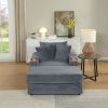 sofa With 2 toss pillows and a ottoman ,Comfy Sofa- Deep Seat Couch for Living Room