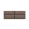 Jaxx Panelist Modern Padded Headboard – Set of 4 Wall Mounted Panels (Each 11.25" x 30") - Queen, Havana Brown Microvelvet