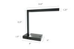 Modern LED Desk Lamp with USB & Power Outlet