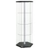 Tenley Black and Chrome Glass 4-shelf Curio Cabinet