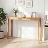 48" Solid Wood Leg Console Table, Narrow Farmhouse Entryway Table for Hallway & Sofa - Natural