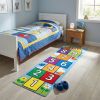 4x6 Cute hopscotch Nursery Rugs for Girls Boys Neutral Non Slip Washable, Stain Resistant Soft Shaggy Cartoon Fun Map Kids Playroom Rug