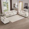 3 - Piece Sofa Set, Comfortable Oversized Sofa with One Single Sofa, One 2-Seater Sofa and One 3-Seater Sofa, Light Beige Corduroy Deep Seat Sofa