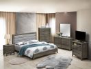 Stylish Gray Queen Bed With Robust Design