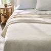 Luxury Velvet Plush Blanket, Ivory, King