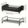 2 Pack Under Bed Storage Containers with Wheels Metal Frame Clothes Blanket Book Toy Organizer Box Rolling Space Saver Bins for Bedroom Closet Dorm