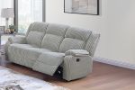 Motion Sofa Loveseat w Console Ash Color Fur Like Corduroy 2pc Reclining Sofa Set Living Room