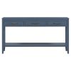 U_STYLE Contemporary 3-Drawer Console Table with 1 Shelf, Entrance Table for Entryway, Hallway, Living Room, Foyer, Corridor