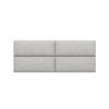 Jaxx Panelist Modern Padded Headboard – Set of 4 Wall Mounted Panels (Each 11.25" x 30") - Queen, Limestone Grey Microvelvet