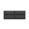 Jaxx Panelist Modern Padded Headboard – Set of 4 Wall Mounted Panels (Each 11.25" x 30") - Queen, Charcoal Microvelvet