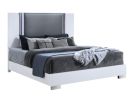 MOON SMOOTH WHITE QUEEN BED WITH LED